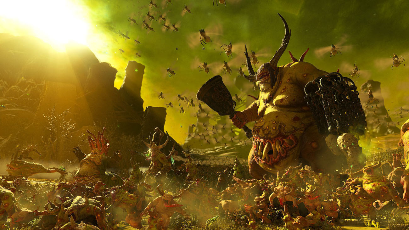 A boss is fighting with a hammer in the right hand and a group of chains in his left hand.
